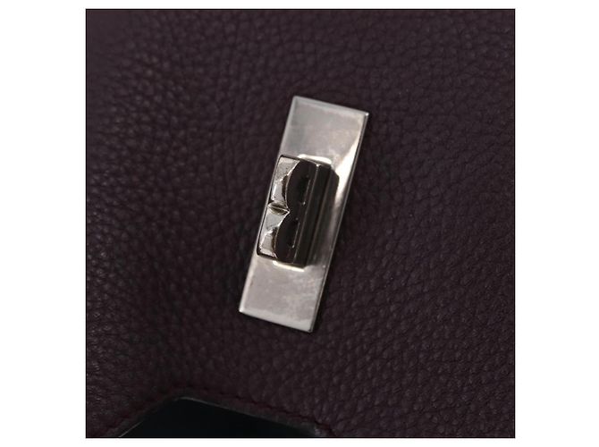 Borsa a tracolla BALLY in pelle Bordeaux Argento Auth 201238 Bordò - vista 10