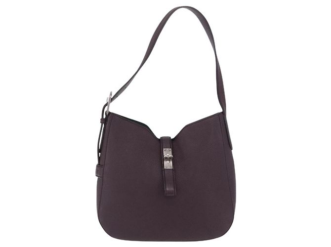 Borsa a tracolla BALLY in pelle Bordeaux Argento Auth 201238 Bordò - vista 13