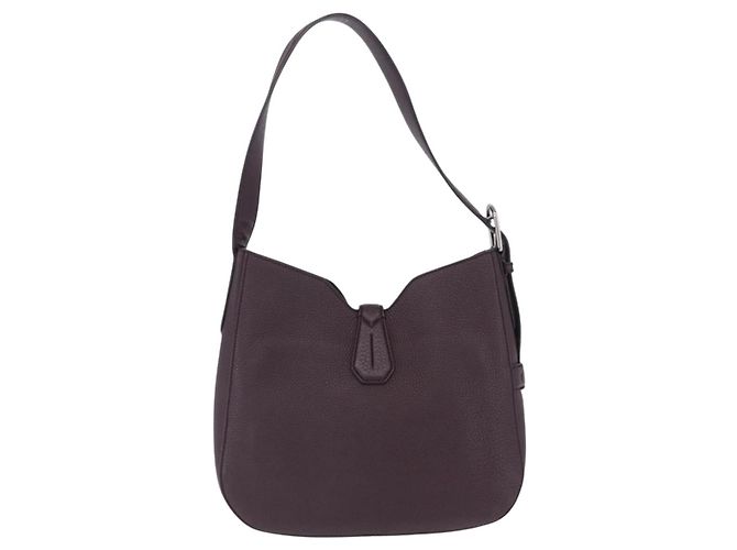 Borsa a tracolla BALLY in pelle Bordeaux Argento Auth 201238 Bordò - vista 2