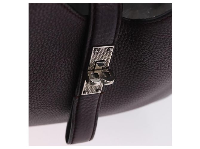 Borsa a tracolla BALLY in pelle Bordeaux Argento Auth 201238 Bordò - vista 20