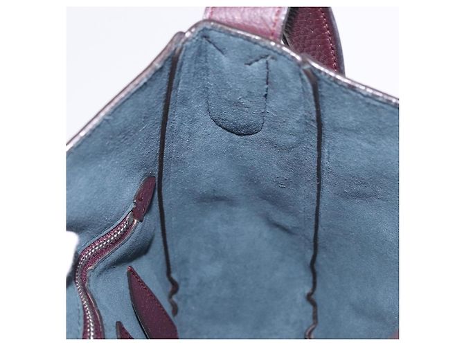 Borsa a tracolla BALLY in pelle Bordeaux Argento Auth 201238 Bordò - vista 22