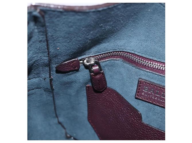 Borsa a tracolla BALLY in pelle Bordeaux Argento Auth 201238 Bordò - vista 24