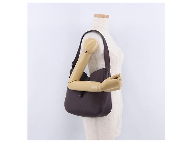Borsa a tracolla BALLY in pelle Bordeaux Argento Auth 201238 Bordò - vista 26