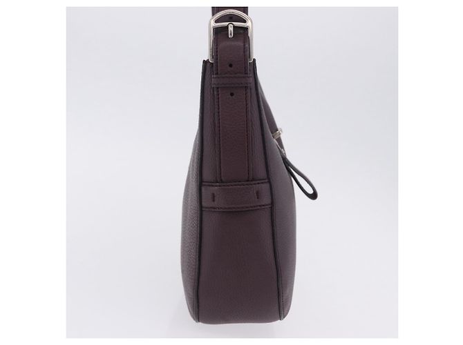 Borsa a tracolla BALLY in pelle Bordeaux Argento Auth 201238 Bordò - vista 4