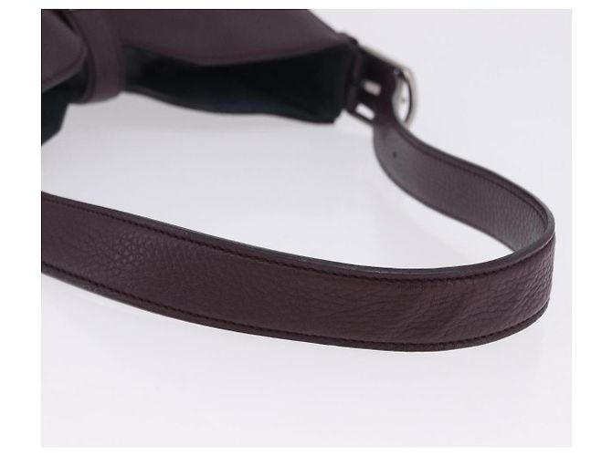 Borsa a tracolla BALLY in pelle Bordeaux Argento Auth 201238 Bordò - vista 7