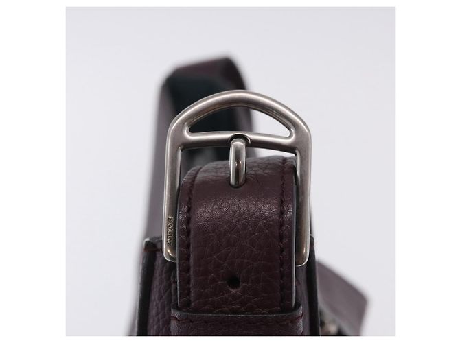 Borsa a tracolla BALLY in pelle Bordeaux Argento Auth 201238 Bordò - vista 8