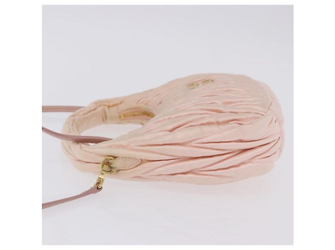 Borsa Miu Miu Matelassé Wonder Satin 2way Pink Gold Auth 197282V Rosa D'oro - vista 4