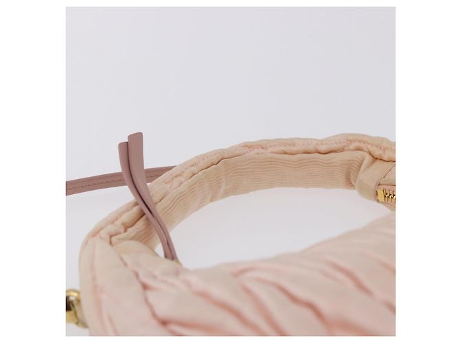 Borsa Miu Miu Matelassé Wonder Satin 2way Pink Gold Auth 197282V Rosa D'oro - vista 8