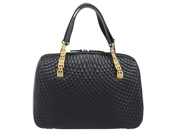 Borsa a mano BALLY in pelle nera e oro autentica BA15655A Nero D'oro - vista 2