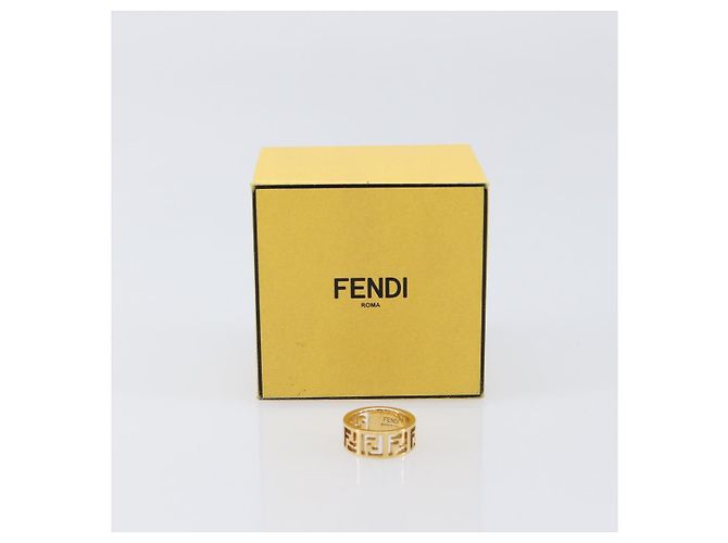 FENDI Forever Ring Metall S Gold Tone #10(JP Size) Auth SW2839M - Ansicht 11