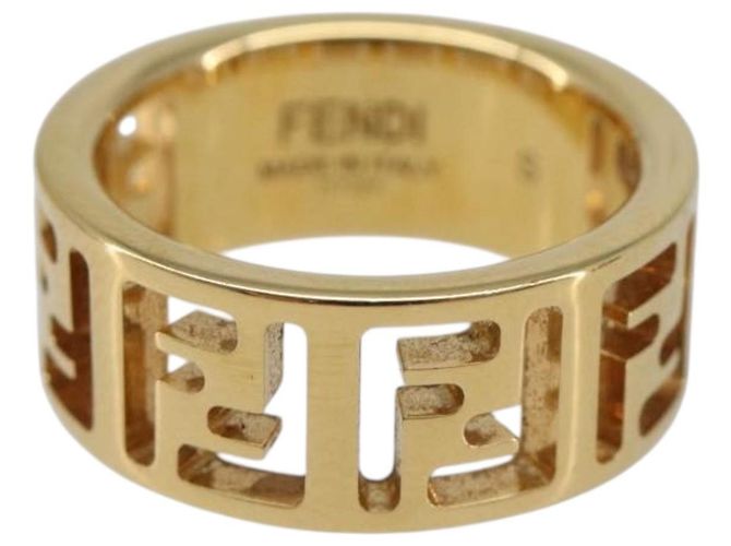 FENDI Forever Ring Metall S Gold Tone #10(JP Size) Auth SW2839M - Ansicht 2