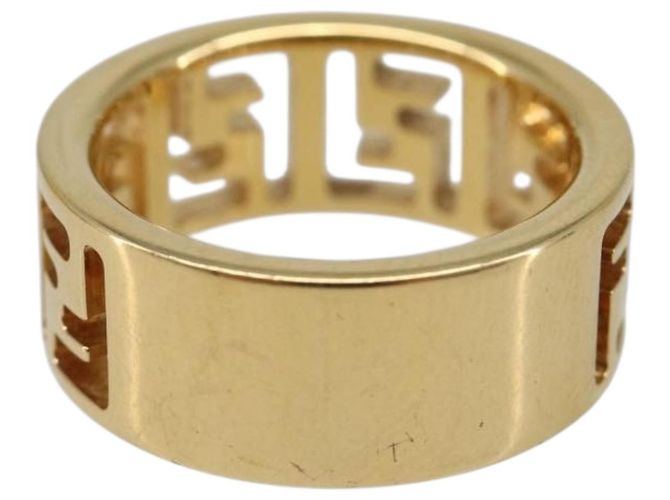 FENDI Forever Ring Metall S Gold Tone #10(JP Size) Auth SW2839M - Ansicht 3