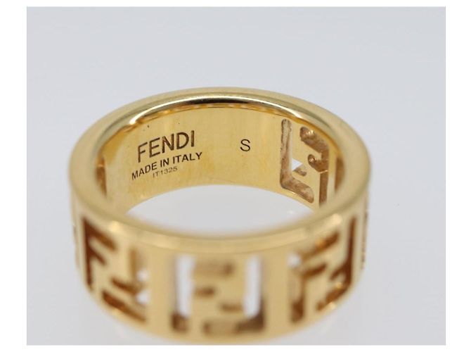 FENDI Forever Ring Metall S Gold Tone #10(JP Size) Auth SW2839M - Ansicht 8