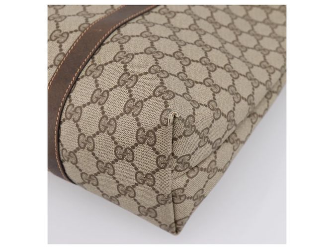 Borsa Tote GUCCI GG Supreme PVC Beige Auth 202702 - vista 14