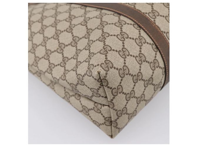 Borsa Tote GUCCI GG Supreme PVC Beige Auth 202702 - vista 15