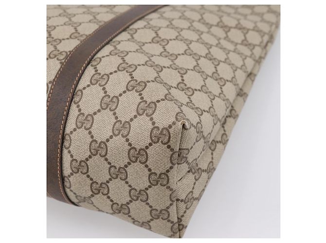 Borsa Tote GUCCI GG Supreme PVC Beige Auth 202702 - vista 16