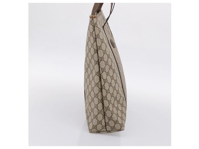 Borsa Tote GUCCI GG Supreme PVC Beige Auth 202702 - vista 3
