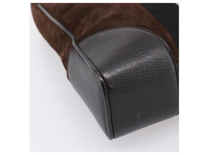 Borsa a mano LOUIS VUITTON Kabainsbruck Suede Brown Silver M95245 LV Auth 202462A Marrone Argento - vista 14