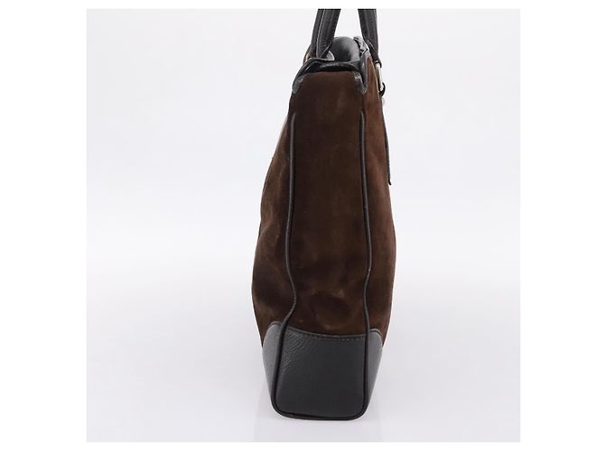 Borsa a mano LOUIS VUITTON Kabainsbruck Suede Brown Silver M95245 LV Auth 202462A Marrone Argento - vista 3