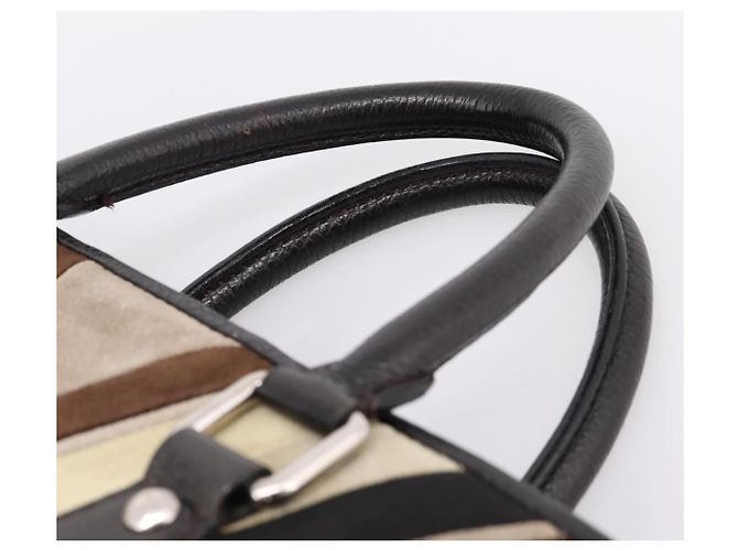 Borsa a mano LOUIS VUITTON Kabainsbruck Suede Brown Silver M95245 LV Auth 202462A Marrone Argento - vista 8