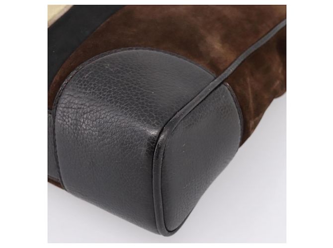 Borsa a mano LOUIS VUITTON Kabainsbruck Suede Brown Silver M95245 LV Auth 202462A Marrone Argento - vista 9
