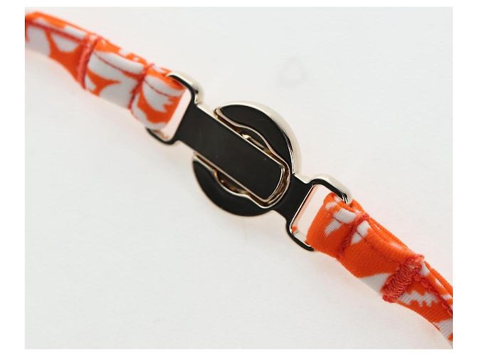 LOUIS VUITTON Badeanzug Bikini Polyester Orange White LV Auth 202126M Weiß - Ansicht 13