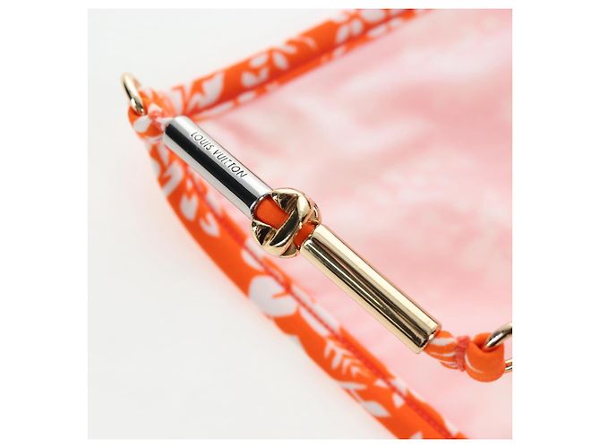 LOUIS VUITTON Badeanzug Bikini Polyester Orange White LV Auth 202126M Weiß - Ansicht 28
