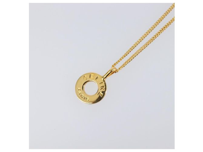 16 Céline Collar CELINE metal Gold Tone Auth SW2829V - vista 3