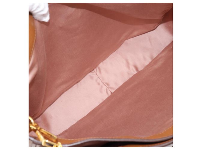 Borsa a mano Miu Miu in pelle 2way marrone oro autentica 202932V D'oro - vista 11