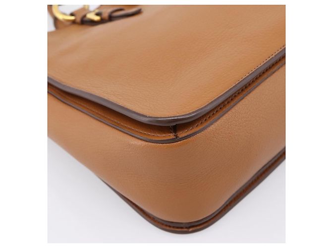 Borsa a mano Miu Miu in pelle 2way marrone oro autentica 202932V D'oro - vista 16