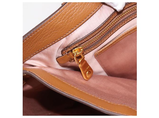 Borsa a mano Miu Miu in pelle 2way marrone oro autentica 202932V D'oro - vista 24