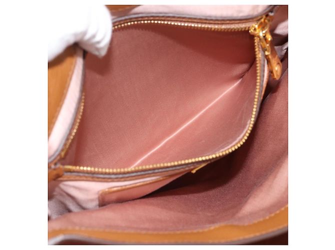 Borsa a mano Miu Miu in pelle 2way marrone oro autentica 202932V D'oro - vista 25