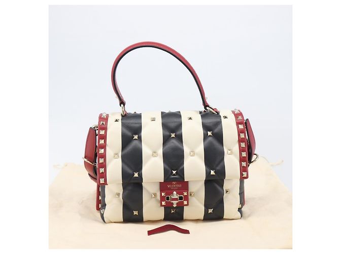 Borsa VALENTINO Rock Studs in pelle 2way Rossa Oro Auth 200731V Rosso D'oro - vista 12