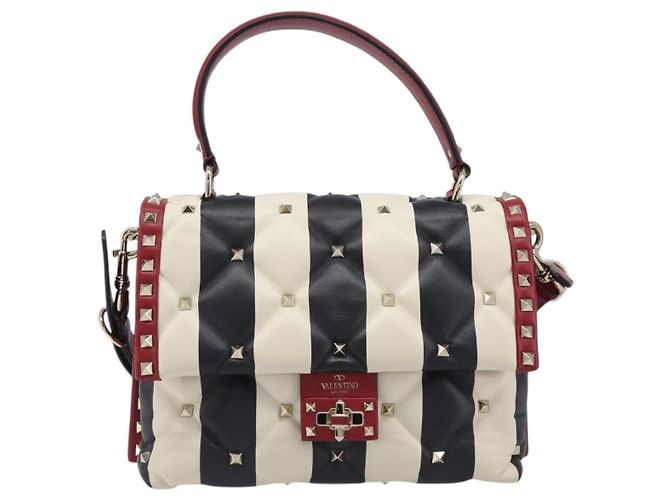 Borsa VALENTINO Rock Studs in pelle 2way Rossa Oro Auth 200731V Rosso D'oro - vista 13