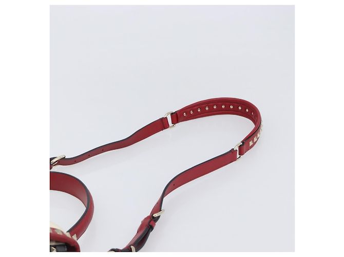 Borsa VALENTINO Rock Studs in pelle 2way Rossa Oro Auth 200731V Rosso D'oro - vista 15