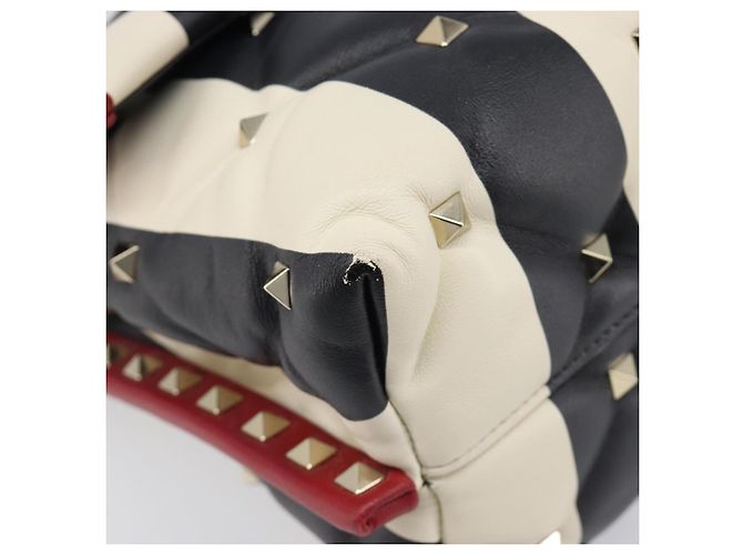 Borsa VALENTINO Rock Studs in pelle 2way Rossa Oro Auth 200731V Rosso D'oro - vista 19