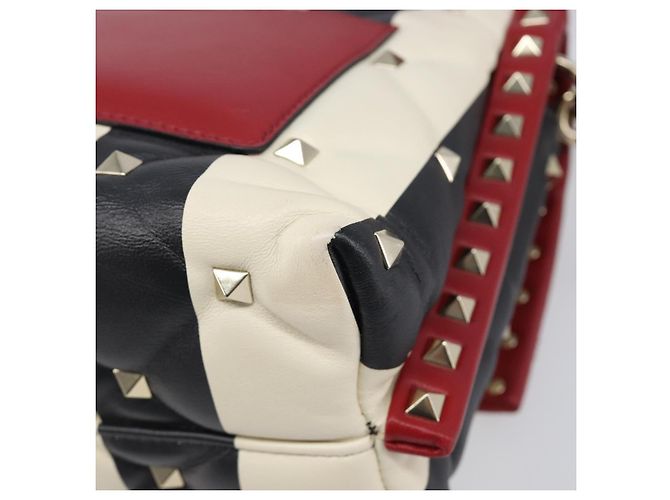 Borsa VALENTINO Rock Studs in pelle 2way Rossa Oro Auth 200731V Rosso D'oro - vista 20