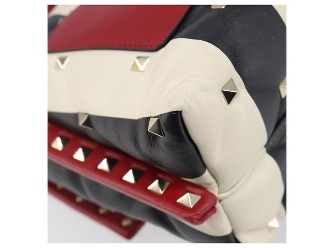 Borsa VALENTINO Rock Studs in pelle 2way Rossa Oro Auth 200731V Rosso D'oro - vista 21
