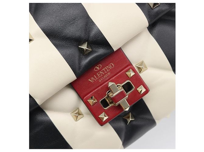 Borsa VALENTINO Rock Studs in pelle 2way Rossa Oro Auth 200731V Rosso D'oro - vista 22