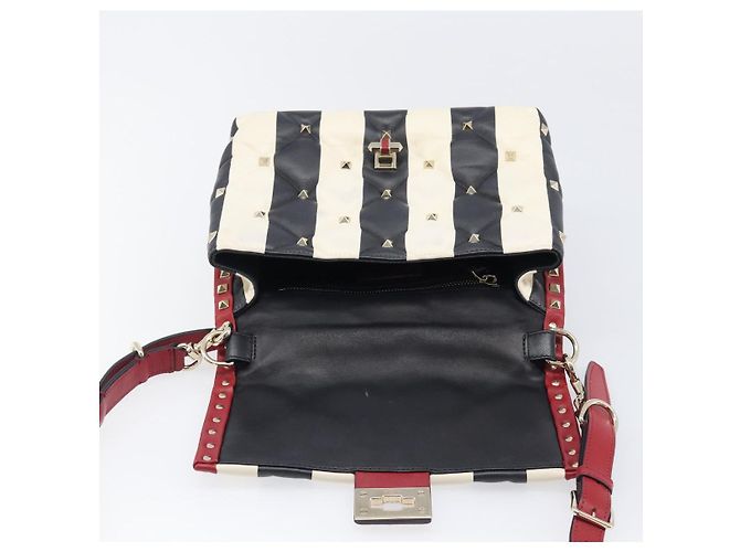 Borsa VALENTINO Rock Studs in pelle 2way Rossa Oro Auth 200731V Rosso D'oro - vista 23