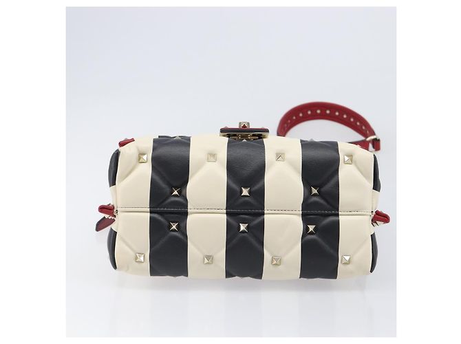 Borsa VALENTINO Rock Studs in pelle 2way Rossa Oro Auth 200731V Rosso D'oro - vista 5