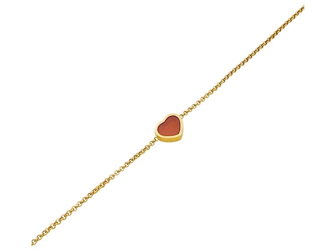Pulsera Chopard, "My Happy Heart", oro rosa y cornalina. - vista 2