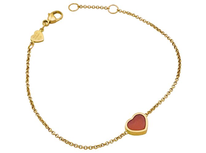 Pulsera Chopard, "My Happy Heart", oro rosa y cornalina. - vista 3