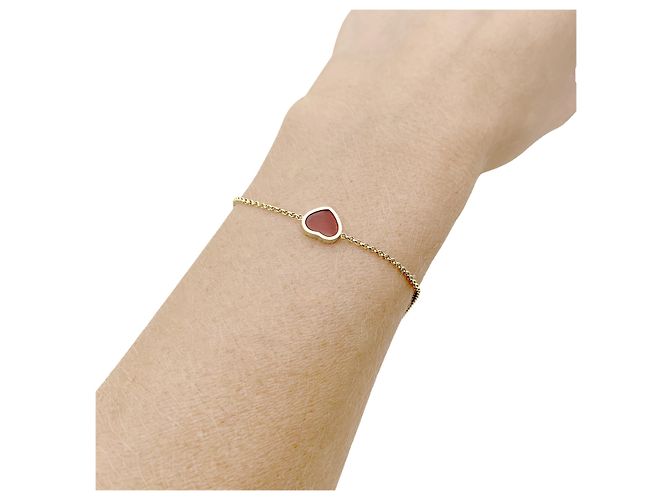Pulsera Chopard, "My Happy Heart", oro rosa y cornalina. - vista 5