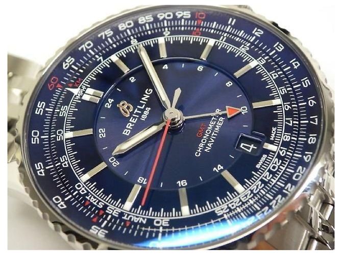 BREITLING Navitimer Automatic GMT 41 Samurai Japan limited A323103A1C1A1 Uomo Argento - vista 2