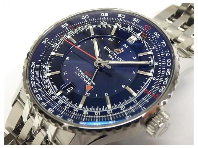 BREITLING Navitimer Automatic GMT 41 Samurai Japan limited A323103A1C1A1 Uomo Argento - vista 4
