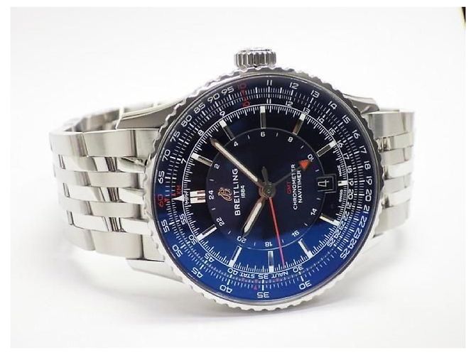 BREITLING Navitimer Automatic GMT 41 Samurai Japan limited A323103A1C1A1 Uomo Argento - vista 5
