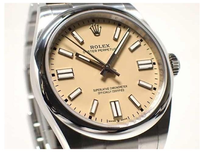 ROLEX Oyster PERPETUAL 41 beige 134300 '25 Uomo Argento - vista 2