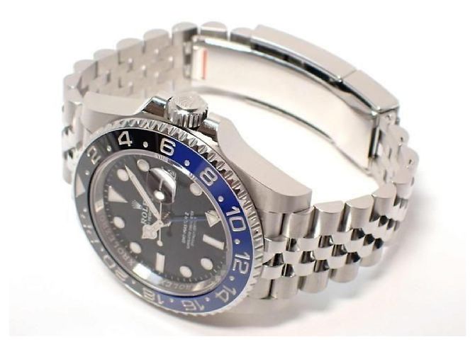 ROLEX GMT MasterII lunetta blu e nera 126710BLNR Bracciale Jubilee '25 Uomo Argento - vista 12