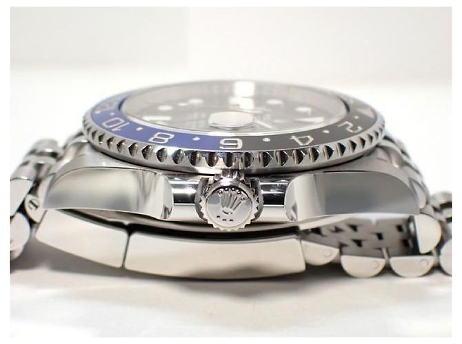 ROLEX GMT MasterII lunetta blu e nera 126710BLNR Bracciale Jubilee '25 Uomo Argento - vista 4